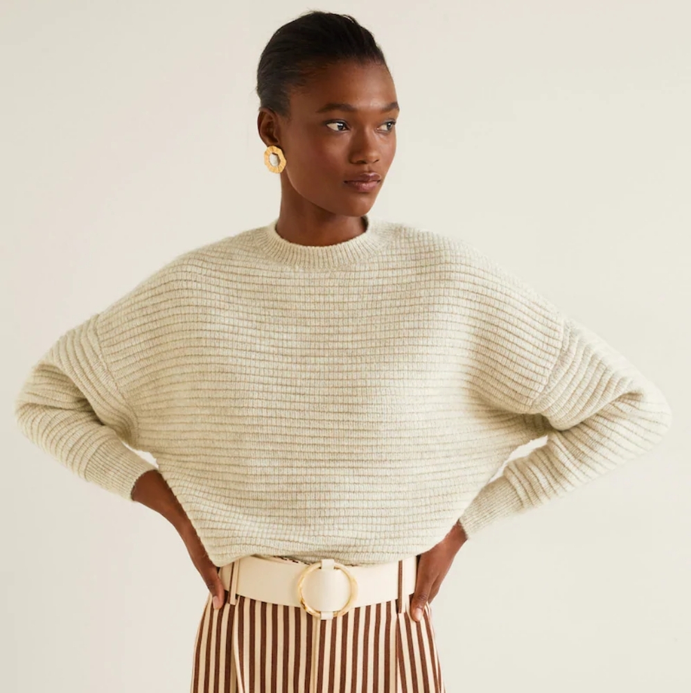 NWT cream knit sweater from Mango